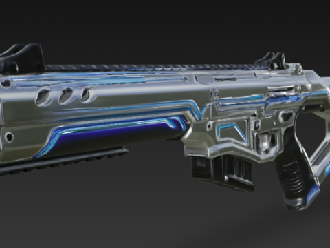 Futuristisch aanvalsgeweer 3D Model