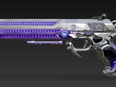 Cybernetic Plasma Pistol Modello 3D