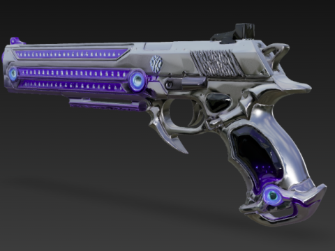 Cybernetic Plasma Pistol Modello 3D