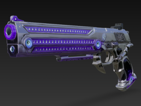Cybernetic Plasma Pistol Modello 3D