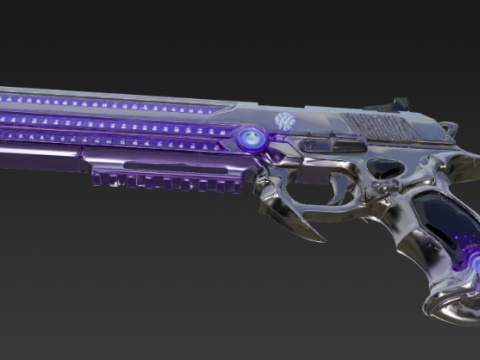 Cybernetic Plasma Pistol Modello 3D