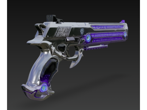 Cybernetic Plasma Pistol Modello 3D