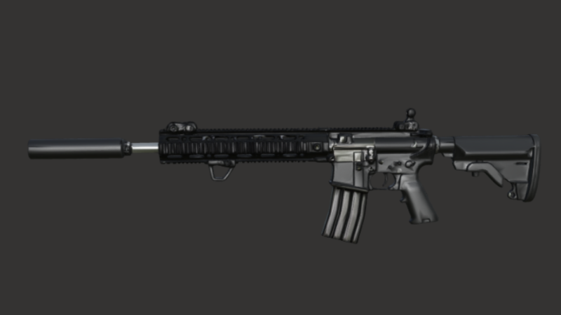 Tactical Assault Rifle 3D Model .c4d .max .obj .3ds .fbx .stl .blend