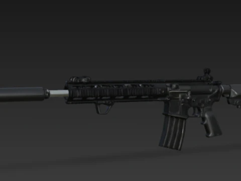 Tactical Assault Rifle 3D Model