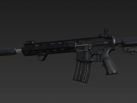 Tactical Assault Rifle 3D Model