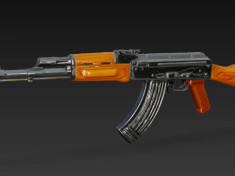 Fuzil de assalto AK47 Modelo 3D
