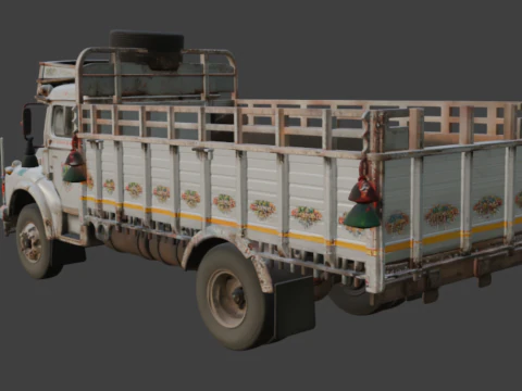 Old scratched truck 3D Model