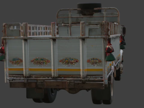 Old scratched truck 3D Model