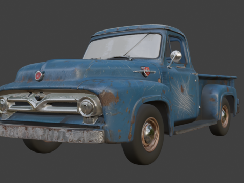 Stara porysowana ciężarówka Model 3D