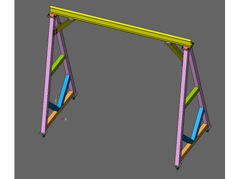 Tragbarer Portalkran 3D Modell