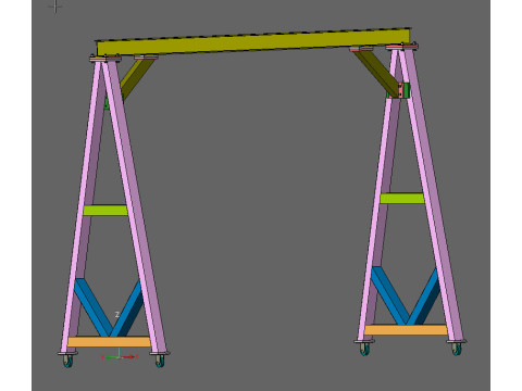 Portable Gantry Crane 3D 模型