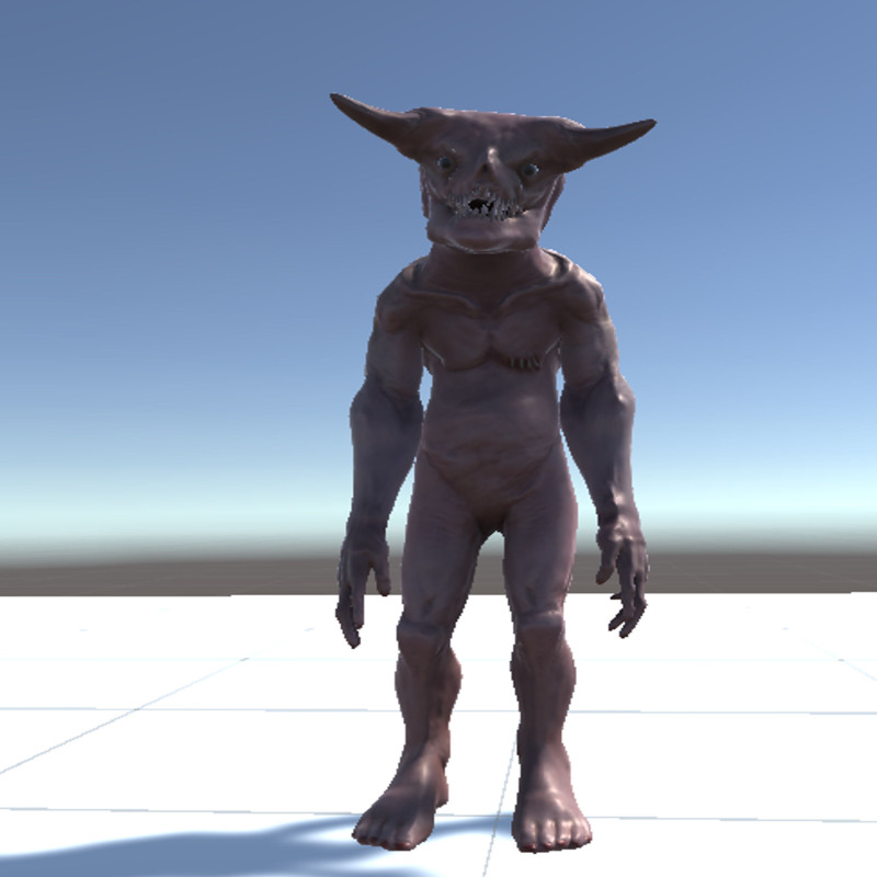 Fantasy Monster Low Poly 3D Model .c4d .max .obj .3ds .fbx .stl .blend 