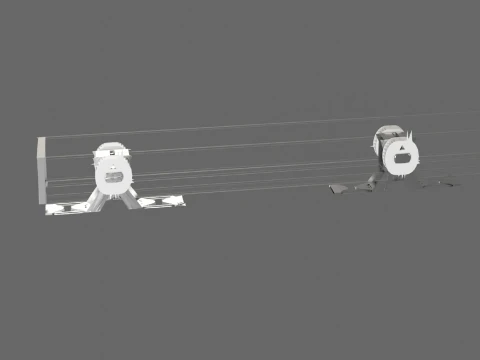 Sliding Door Mechanism Set 3D Model