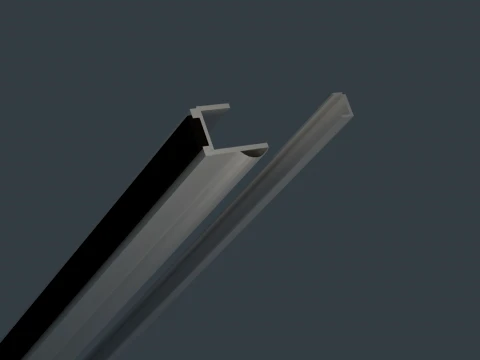 Sliding Door Set Geometric Inserts MDF 3D Model