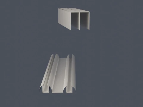 Sliding Door Set Geometric Inserts MDF 3D Model