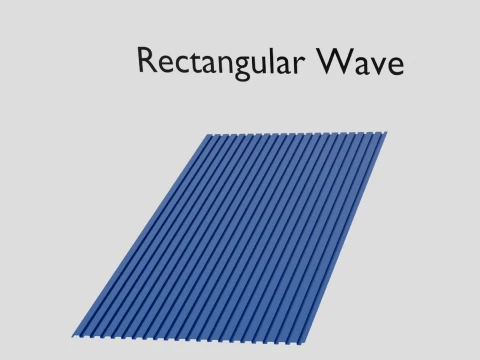 Facade Panels Ribbed Set 3D Model
