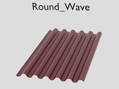 Facade Panels Ribbed Set 3D Model
