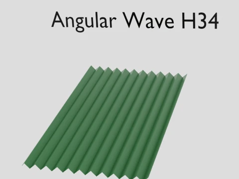 Facade Panels Ribbed Set 3D Model