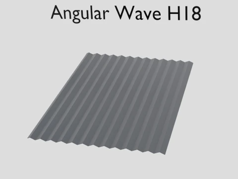 Facade Panels Ribbed Set 3D Model