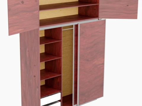 Sliding Wardrobe Hallway 3D Model