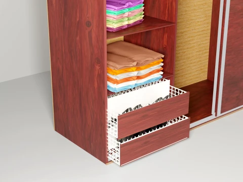 Sliding Wardrobe Hallway 3D Model