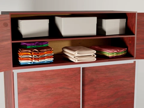 Sliding Wardrobe Hallway 3D Model
