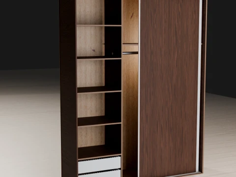 Sliding wardrobe 2 doors 3D Model