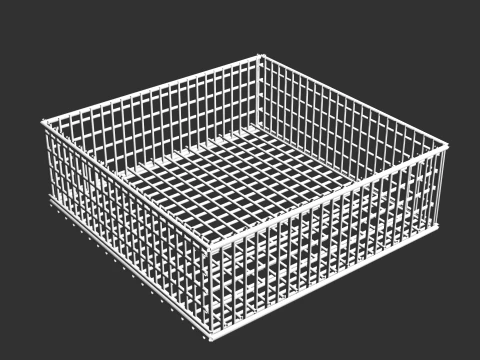 Storage Basket Metal 3D Model