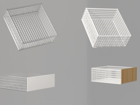 Storage Basket Metal 3D Model