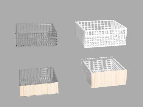 Storage Basket Metal 3D Model
