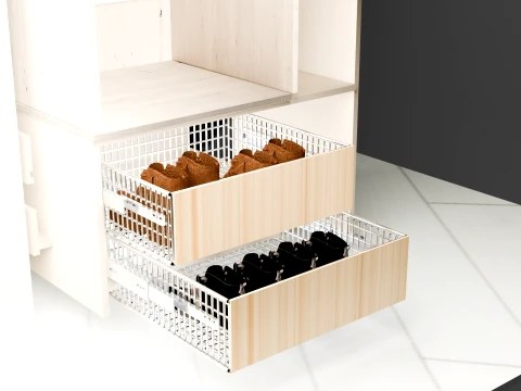 Storage Basket Metal 3D Model