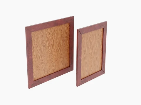 Wooden Cabinet Front Set 3D Model