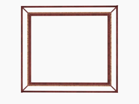 Wooden Cabinet Front Set 3D Model