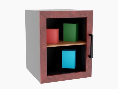 Cabinet Front Glass Set 3D Model