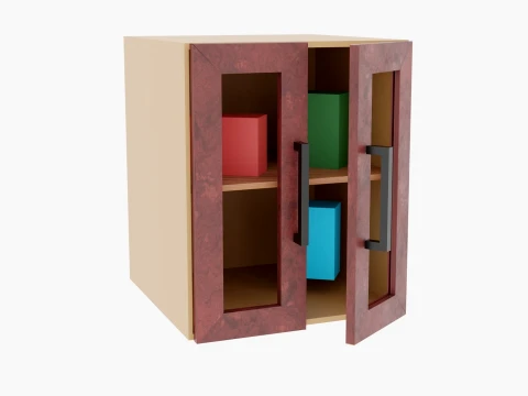 Cabinet Front Glass Set 3D Model