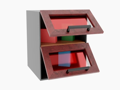 Cabinet Front Glass Set 3D Model