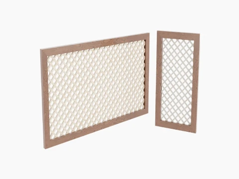 Schrankfront-Set mit Rautenperforation 3D Modell