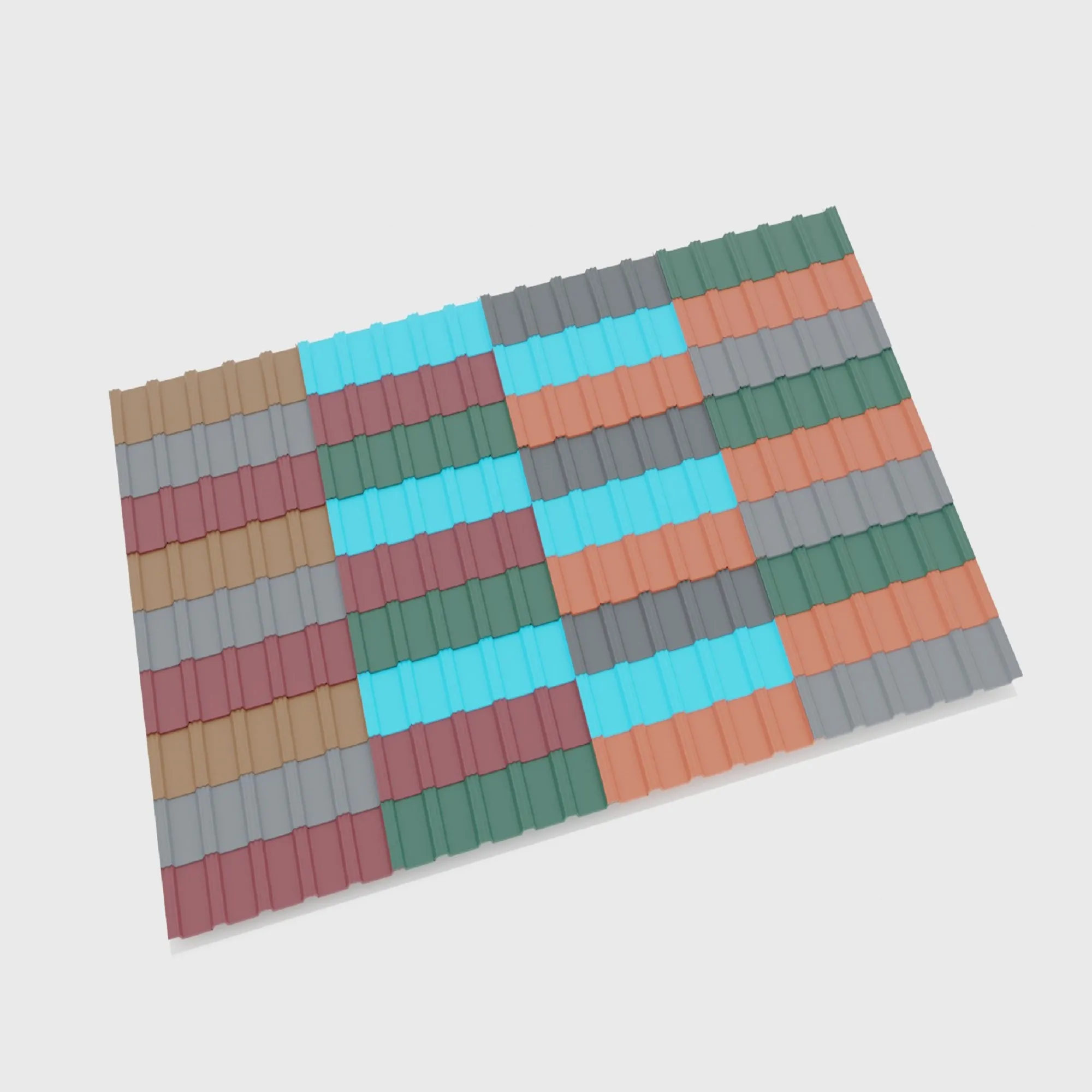 Roof Tile Polymer Egeria Set 3D Model .c4d .max .obj .3ds .fbx .stl .blend 