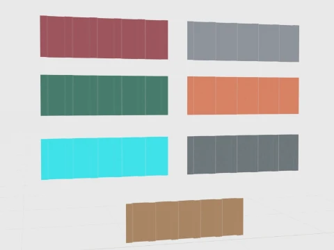 Roof Tile Polymer Egeria Set 3D Model