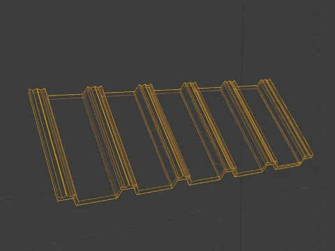 Roof Tile Polymer Egeria Set 3D Model