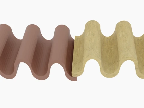Roof Tile Spanish Set 3D Model