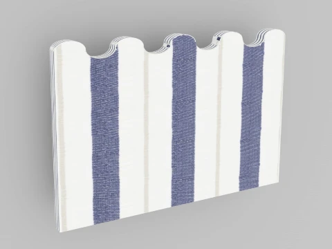 Başlık P&uuml;r&uuml;zs&uuml;z Kavisli &Ccedil;izgiler Seti 3D Model