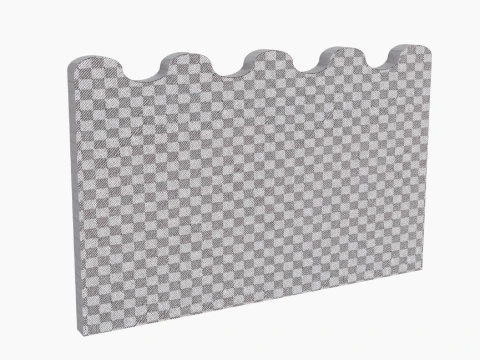 Başlık P&uuml;r&uuml;zs&uuml;z Kavisli &Ccedil;izgiler Seti 3D Model