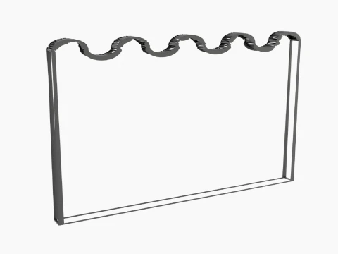 Başlık P&uuml;r&uuml;zs&uuml;z Kavisli &Ccedil;izgiler Seti 3D Model