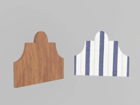 Conjunto de contorno curvo de cabecera Modelo 3D