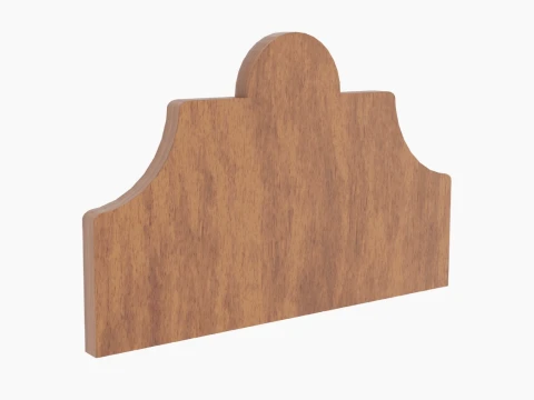 Headboard Curved Contour Set 3D Model