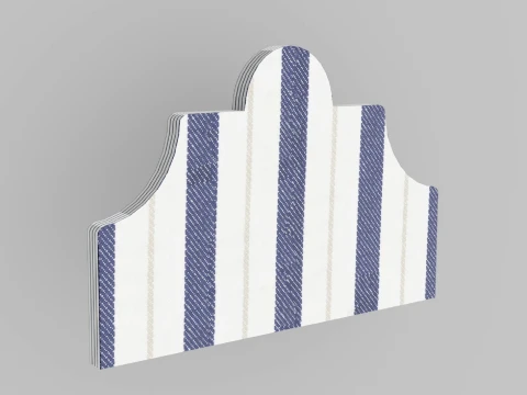 Headboard Curved Contour Set 3D Model