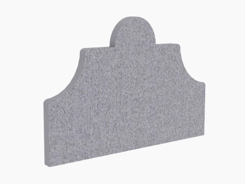 Headboard Curved Contour Set 3D Model