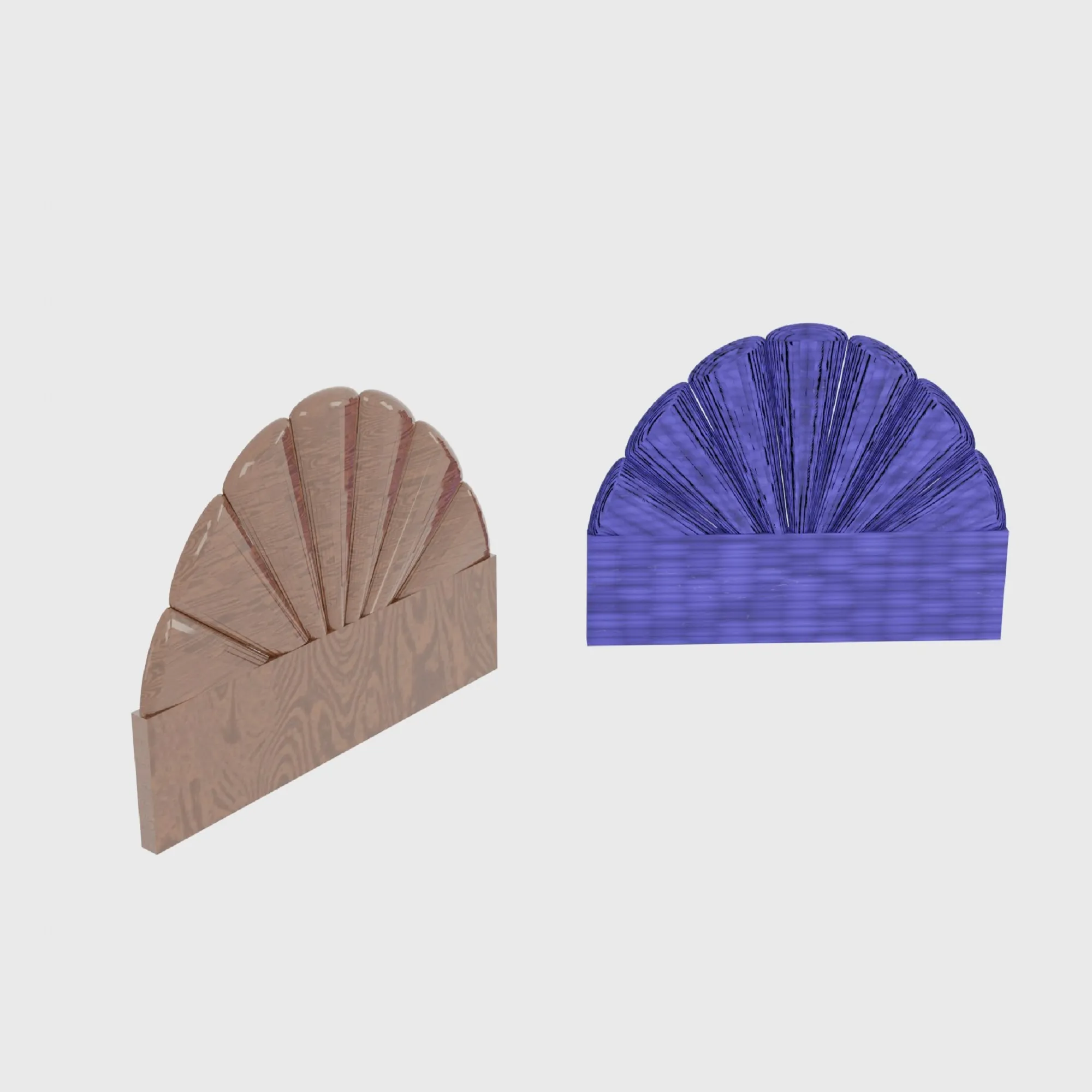 Headboard Bed Fan Set 3D Model .c4d .max .obj .3ds .fbx .stl .blend 