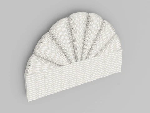 Headboard Bed Fan Set 3D Model